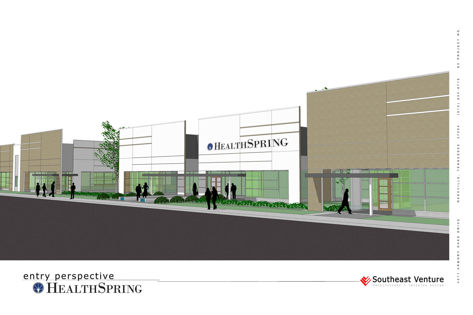 HealthSpring Rendering, Building Entry