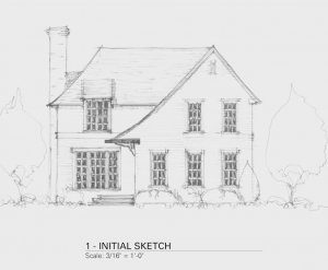 Tudor Builders June Lake home sketch