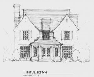 Tudor Builders June Lake home sketch