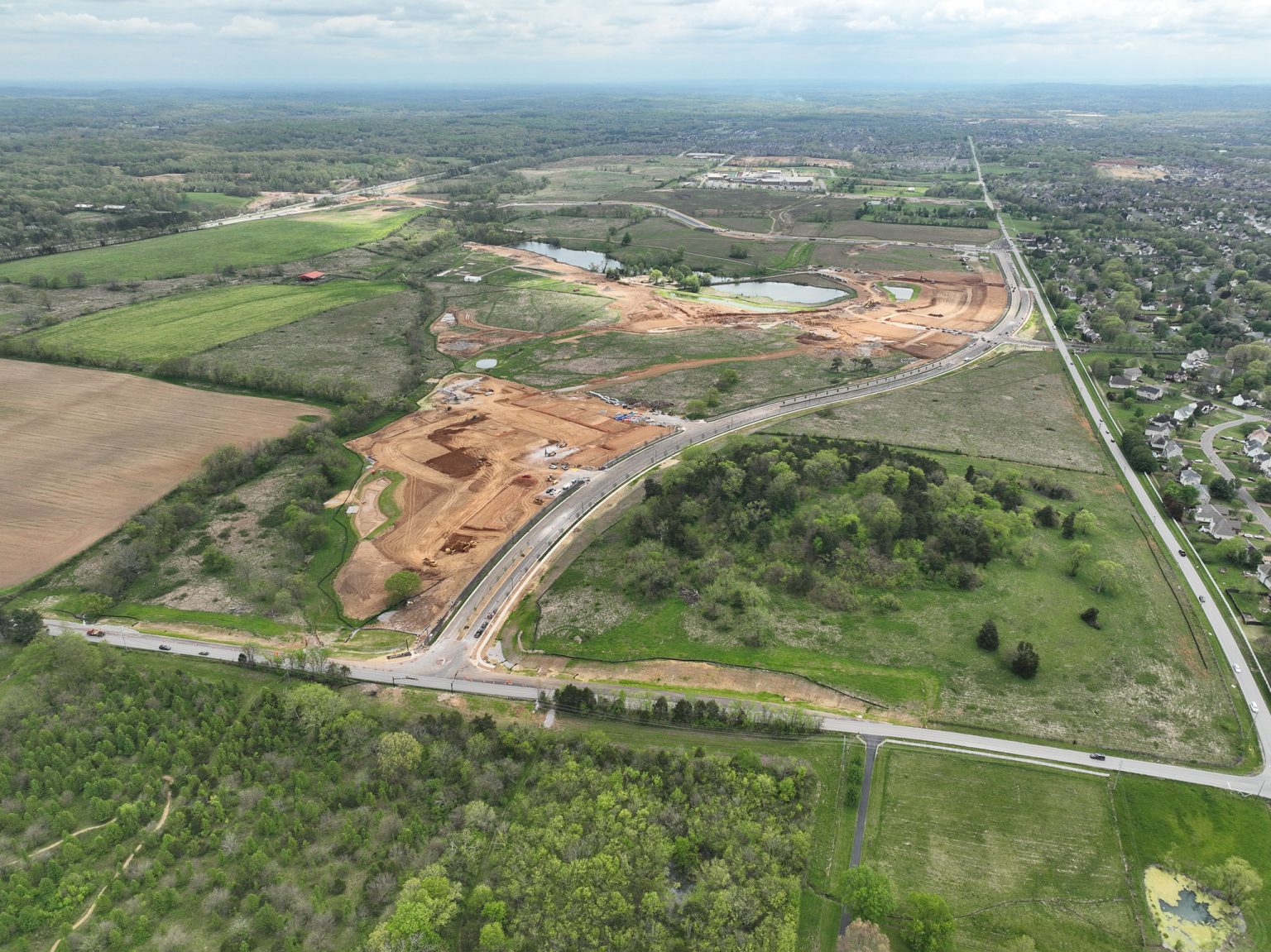 First Phase of the Buckner Lane Widening Project in Spring Hill is