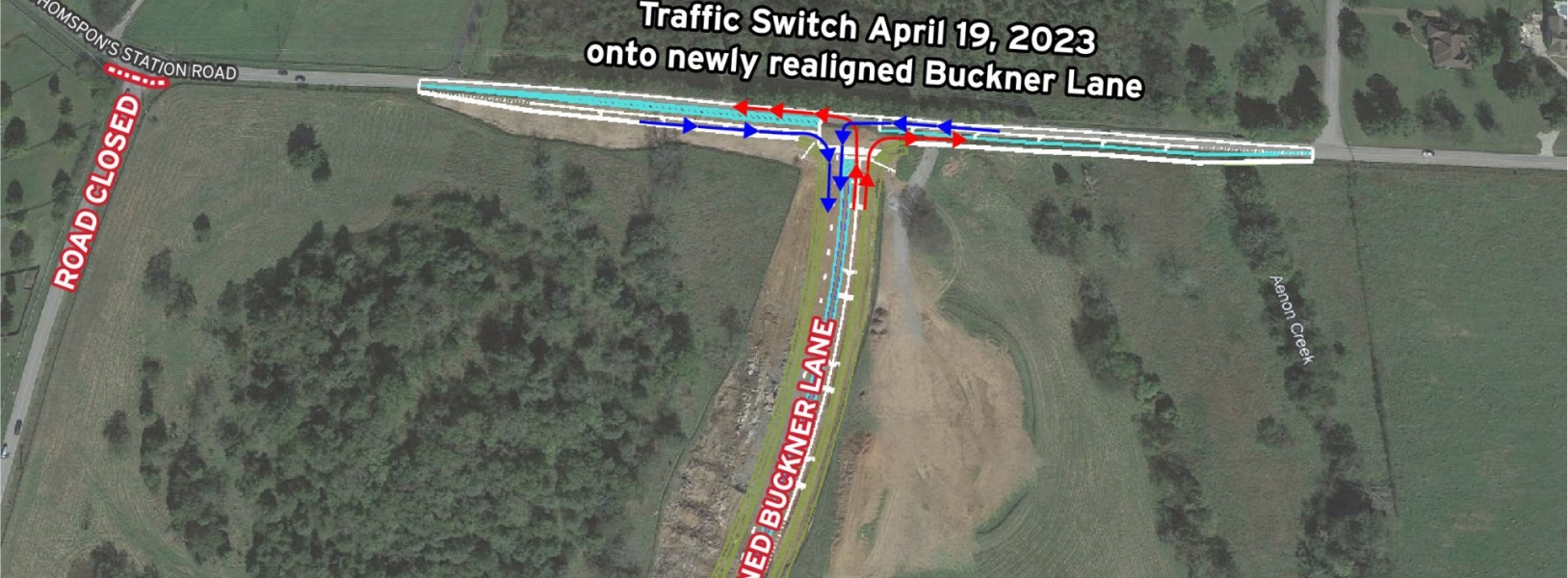 First Phase of the Buckner Lane Widening Project in Spring Hill is